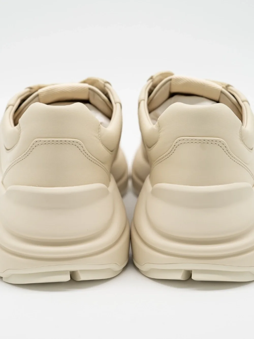 size 40.5G 10.5 US Gucci Rhyton Ivory GG cut Out Pink Leather Sneakers - Picture 5 of 12